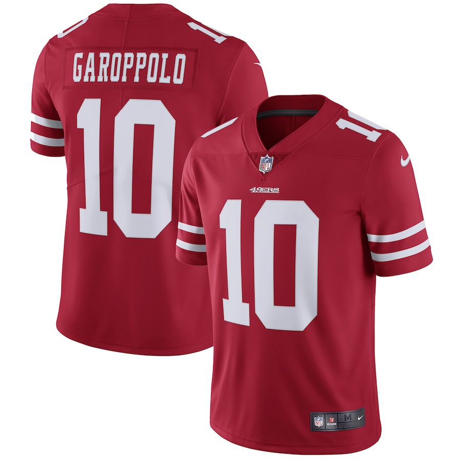 Men San Francisco 49ers 10 Jimmy Garoppolo Nike Scarlet Vapor Untouchable Limited NFL Jersey